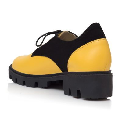 Pantofi piele Oxford Patriss Galben V90