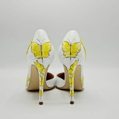 Pantofi piele pictati manual Feminity L51