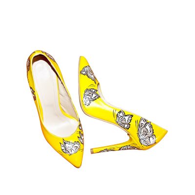 Pantofi piele pictati manual Sorbet L33