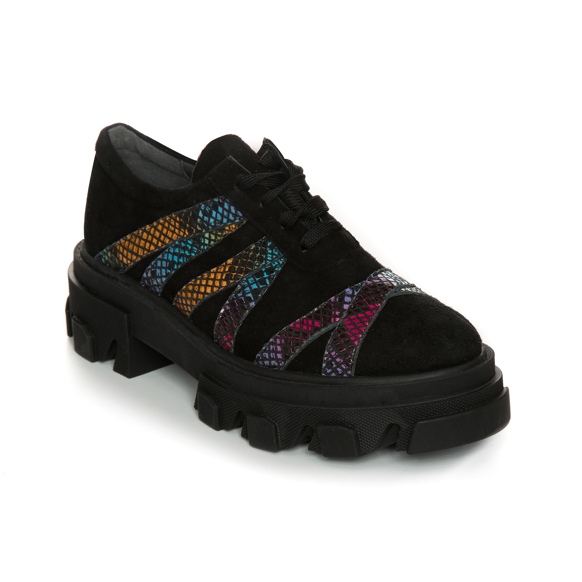 Pantofi piele tip Oxford Luzira Color V66