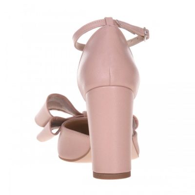 Pantofi rose din piele naturala Anne S31