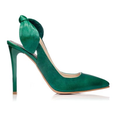 Pantofi Stiletto la comanda Green Ribbon C1
