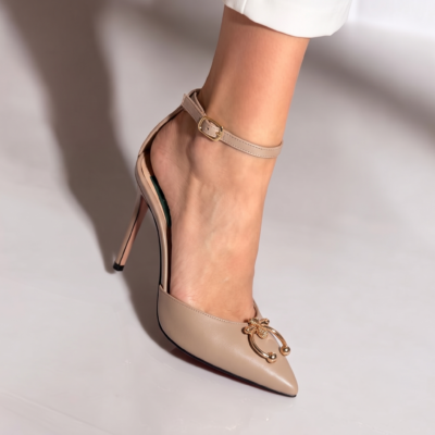Stiletto nude piele naturala la comanda RAMYA L15
