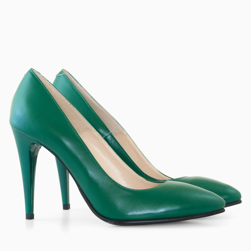 Pantofi dama Stiletto verde Lady D55