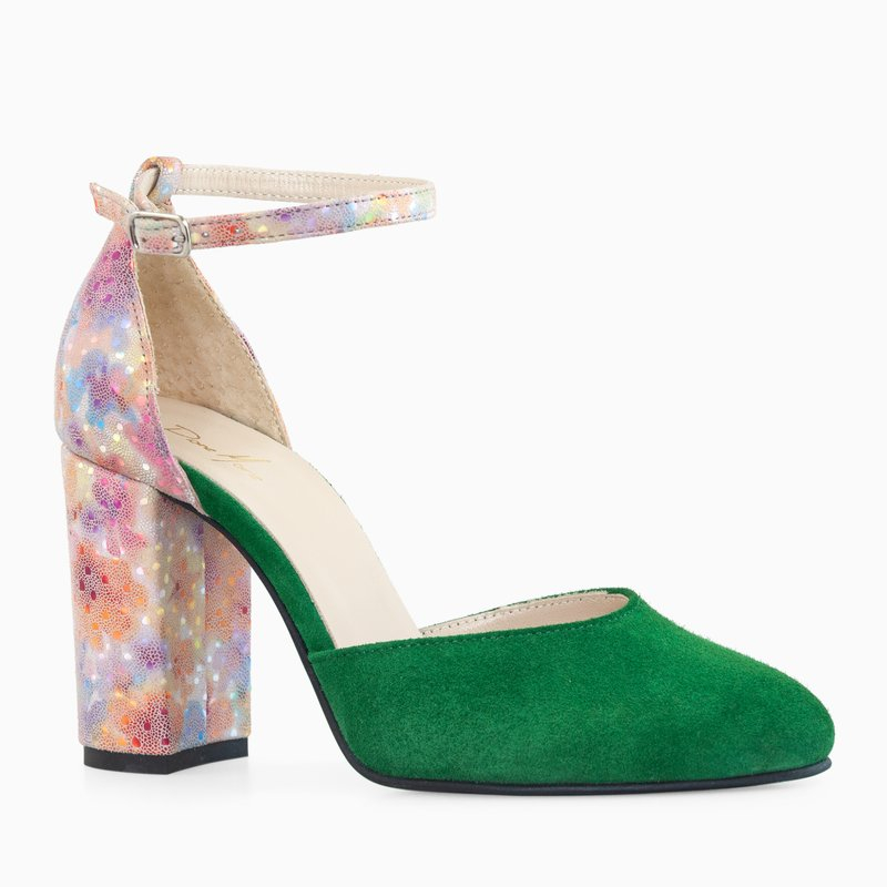 Pantofi verzi din piele naturala Seductive D07