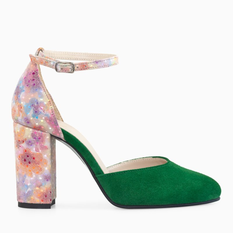 Pantofi verzi din piele naturala Seductive D07