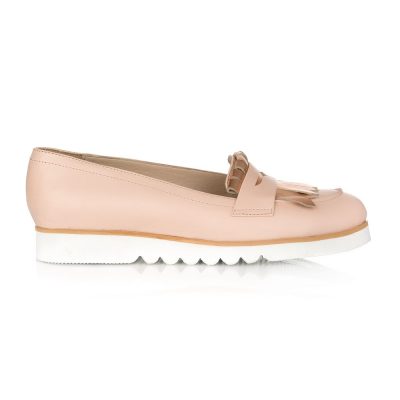 Pantofi cu talpa joasa Martin nude/auriu S15