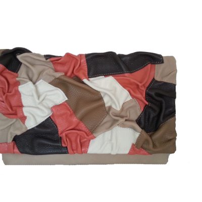 Plic piele Ruffle D, negru/maron