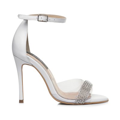 Sandale albe la comanda SHILA L15