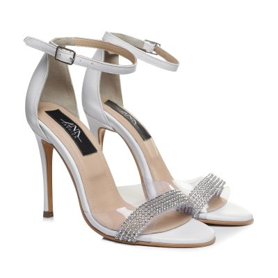 Sandale albe la comanda SHILA L15