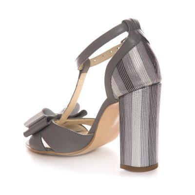 Sandale gri din piele naturala Paloma VS7