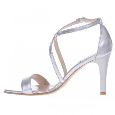 Sandale argintii piele naturala Maddy S2