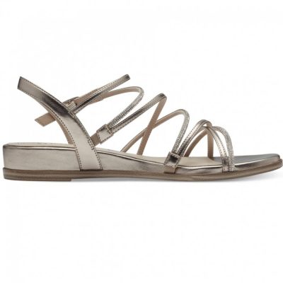 Sandale argintii piele naturala Tamaris
