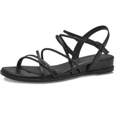 Sandale negre piele naturala Tamaris Lady