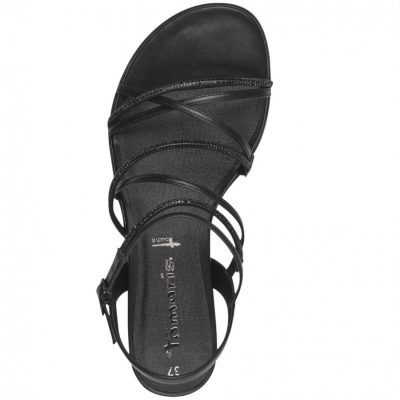 Sandale negre piele naturala Tamaris Lady