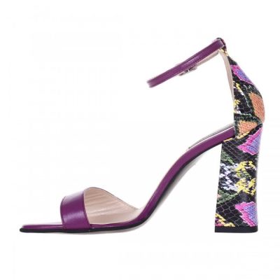 Sandale mov din piele naturala Delia S17