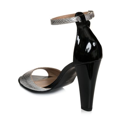 Sandale negre din piele naturala Cream L3