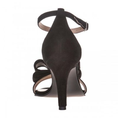 Sandale negre piele intoarsa Gloria S61