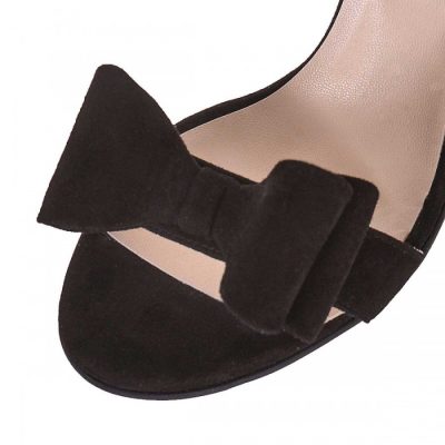 Sandale negre piele intoarsa Gloria S61
