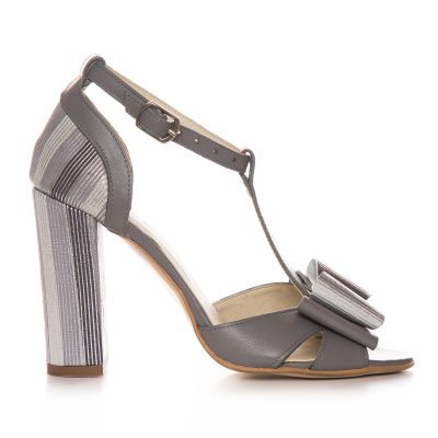 Sandale gri din piele naturala Paloma VS7