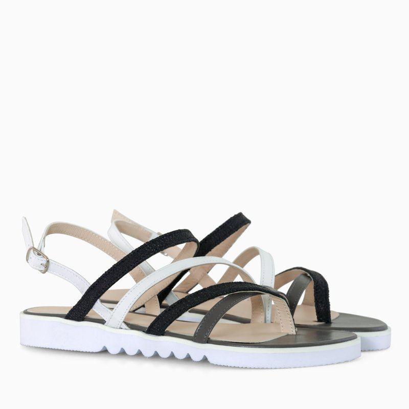 Sandale negre din piele naturala Sasha D9