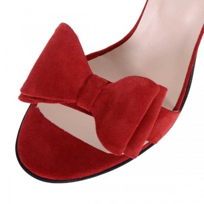 Sandale rosii piele intoarsa Gloria S45