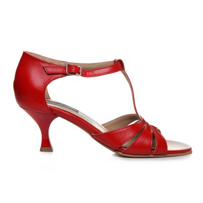Sandale rosii piele naturala la comanda Linnea L13