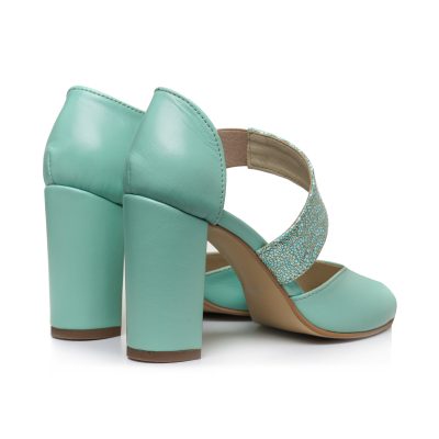 Sandale vernil din piele naturala Dely V14