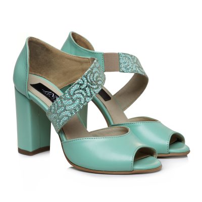 Sandale vernil din piele naturala Dely V14