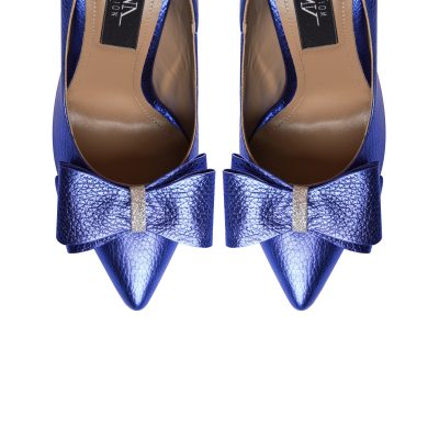 Stiletto albastru din piele naturala SHINE L177