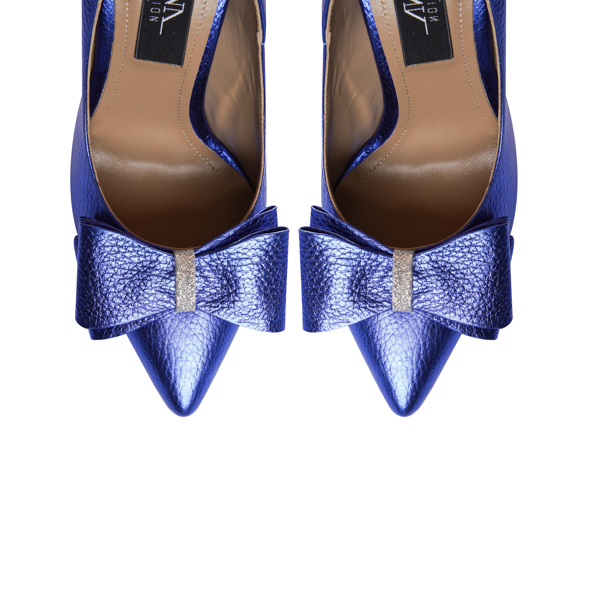 Stiletto albastru din piele naturala SHINE L177