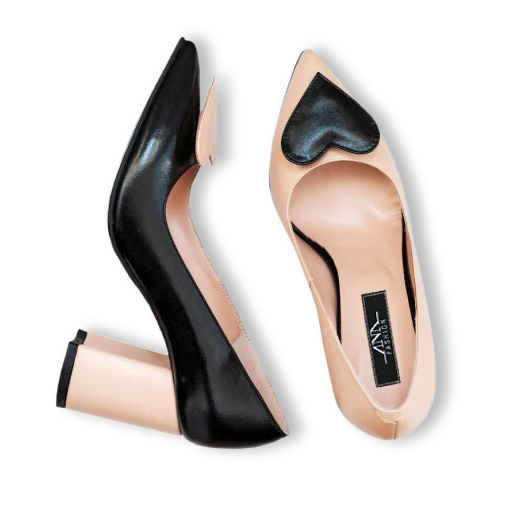 Stiletto nude la comanda cu inimioare Zora D11
