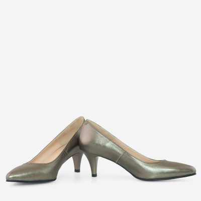 Pantofi bronz din piele naturala July D10