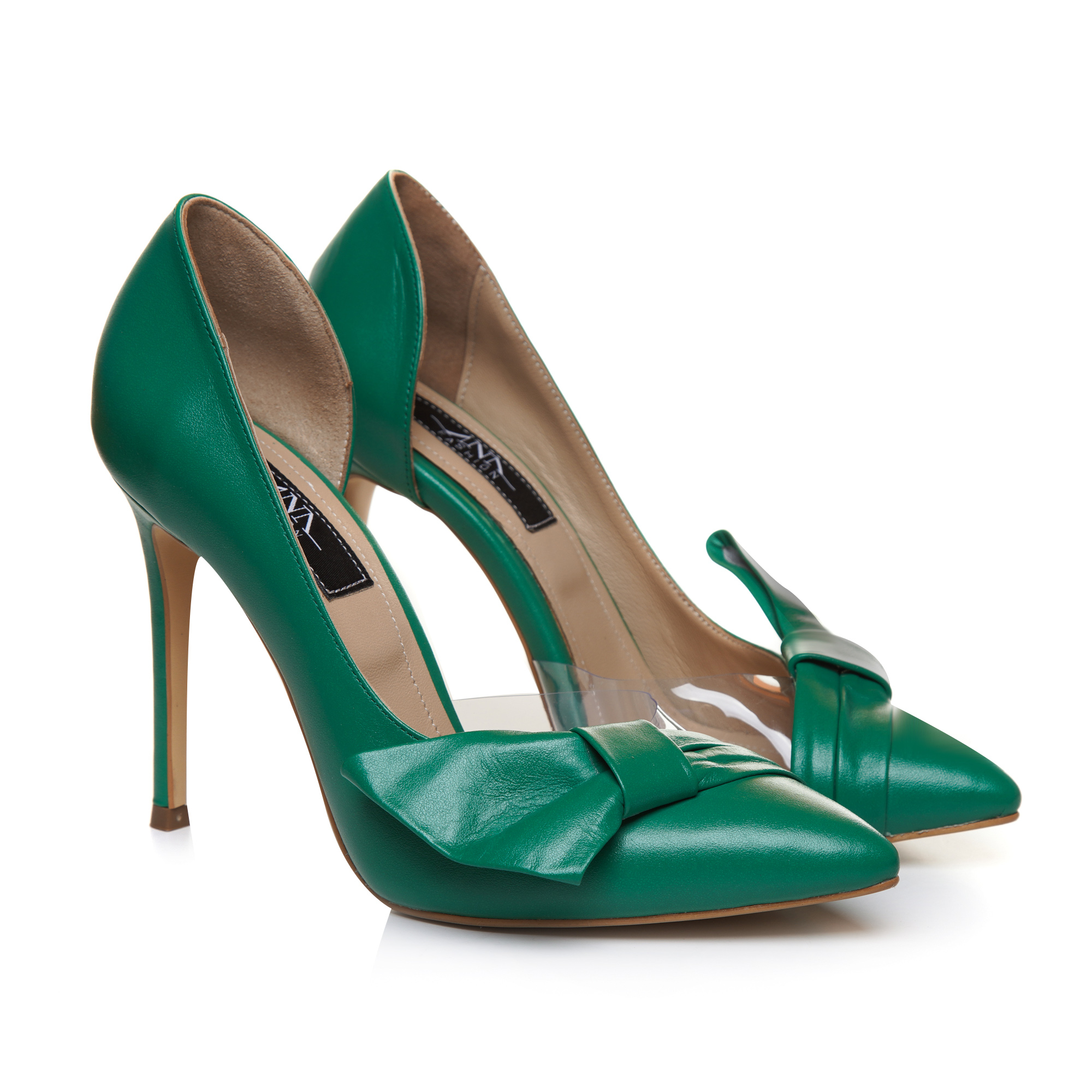 Stiletto verde la comanda piele LYRA L61