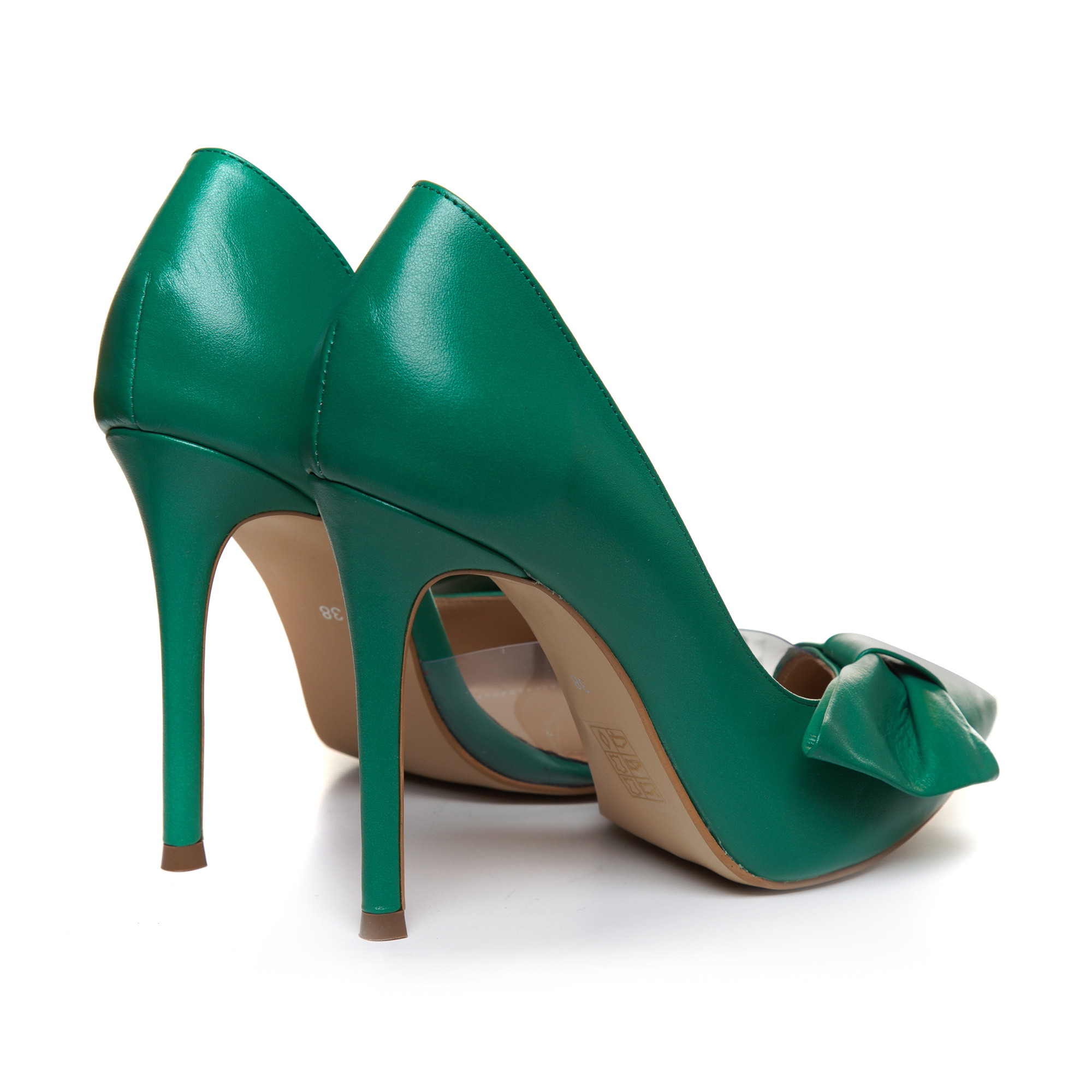 Stiletto verde la comanda piele LYRA L61