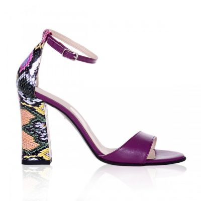 Sandale mov din piele naturala Delia S17