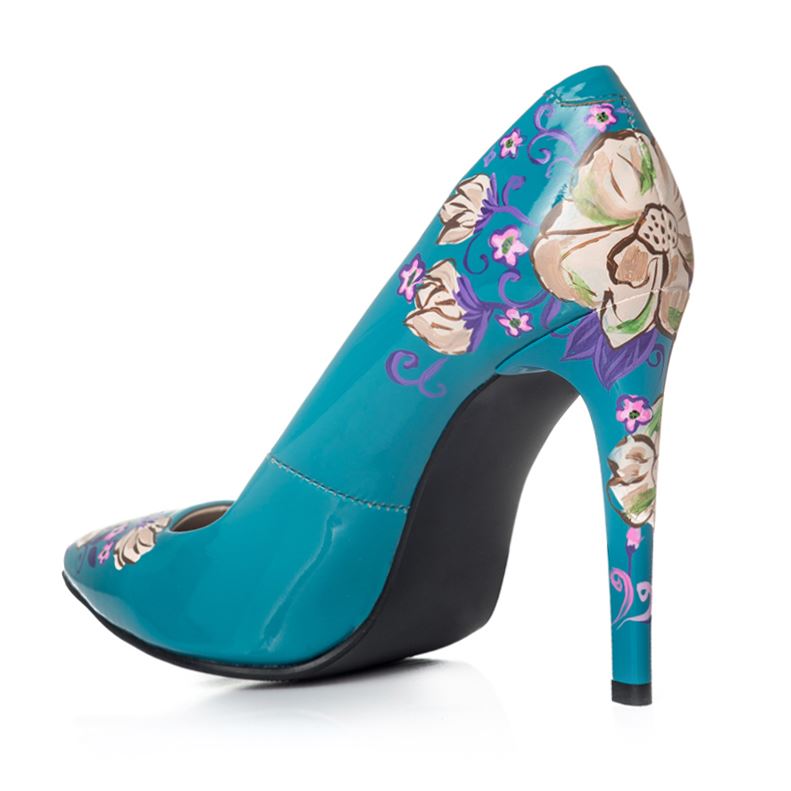 Pantofi pictati manual Fresh Flowers