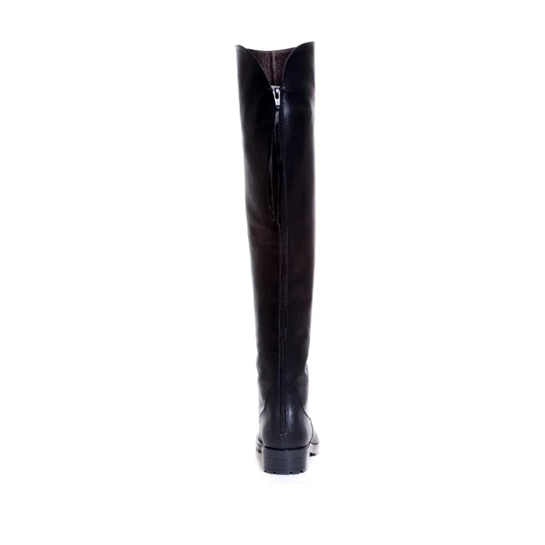 Cizme Lungi Peste Genunchi din Piele Naturală Neagră – Aria Noir V100 - imagine 4