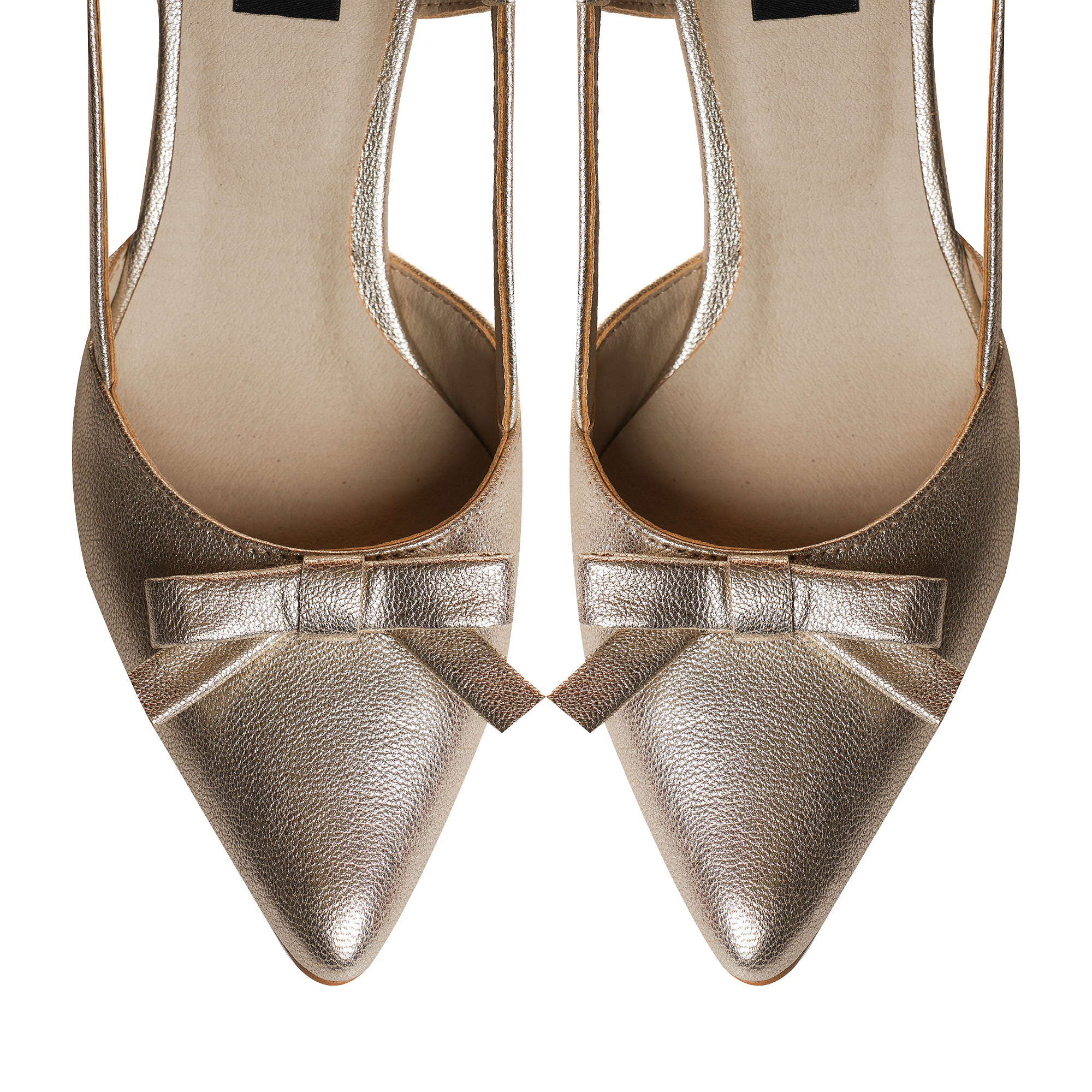 Pantofi Piele Golden Bow Slingback la Comandă V 15 - imagine 3