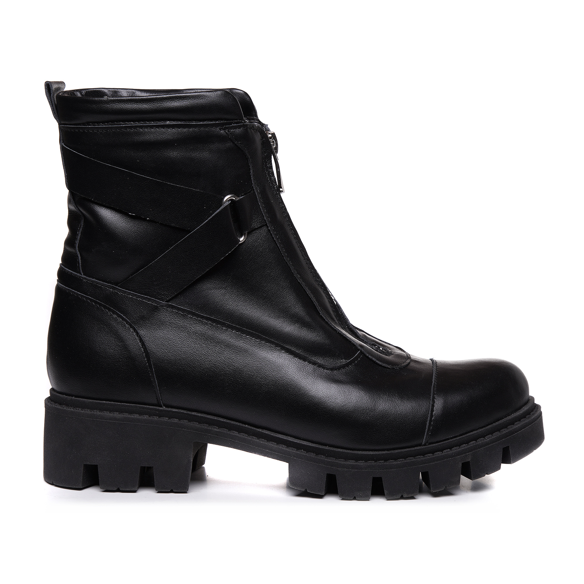 Ghete negre din piele naturala ARIS V19